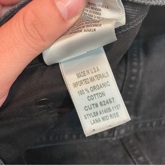 Agolde- Distressed Ripped Lana Straight Leg Jeans in Black Disorder Size 28 - Picture 10 of 10